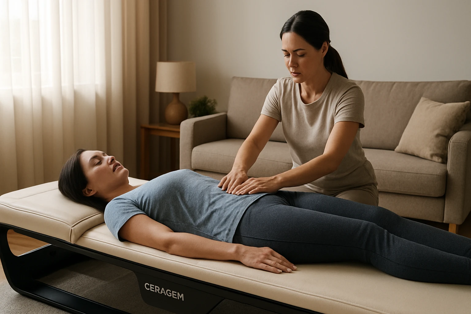 Ceragem masszázságy használata otthoni stresszoldás során