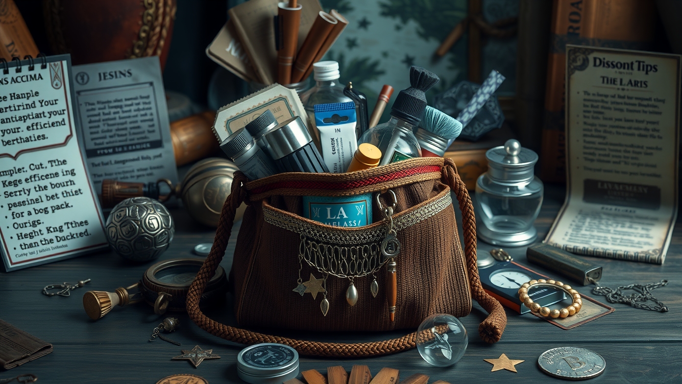 Csodazsák tele tárolóeszközökkel, kreatív rendrakáshoz.