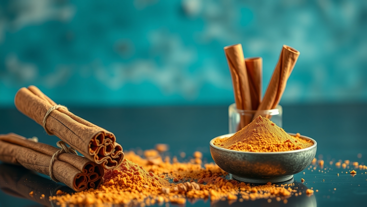 Fahéj rudak és por, egészségügyi előnyökkel.