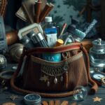 Csodazsák tele tárolóeszközökkel, kreatív rendrakáshoz.