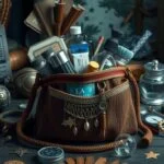 Csodazsák tele tárolóeszközökkel, kreatív rendrakáshoz.