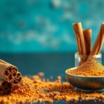 Fahéj rudak és por, egészségügyi előnyökkel.