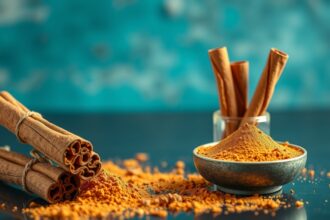 Fahéj rudak és por, egészségügyi előnyökkel.