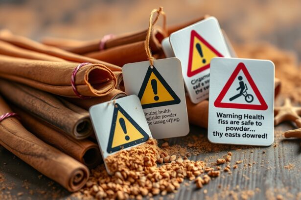 Fahéj és figyelmeztető táblák egészségügyi kockázatokról