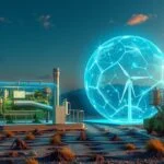 Hidrogéncella és megújuló energia technológiai ábrázolása