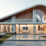 Modern ház hidrogéncella-technológiával a fenntartható energia érdekében