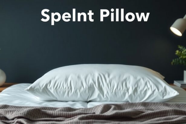 Tönkölybúza párna egy friss hálószobai környezetben.