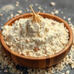 Kendermagliszt tápláló gluténmentes fehérjeforrás tálban