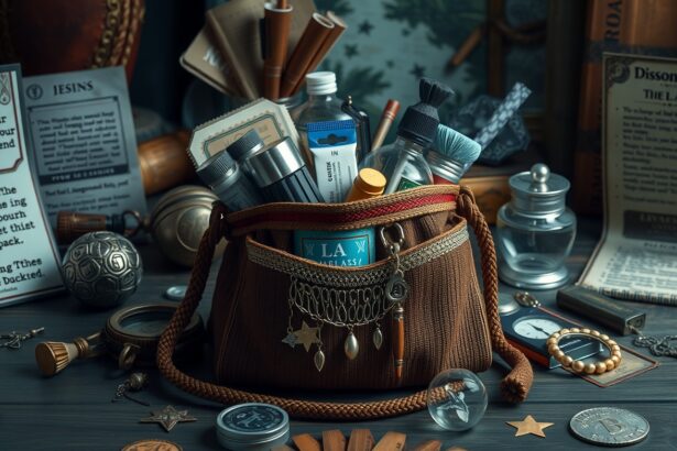 Csodazsák tele tárolóeszközökkel, kreatív rendrakáshoz.