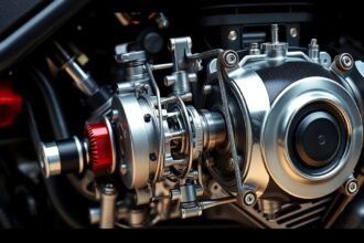 Kétütemű motor felépítése és működése részletes fotón.