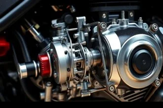 Kétütemű motor felépítése és működése részletes fotón.