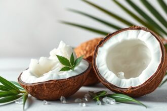 Kókusz, friss kókuszdió és kókuszolaj, természetes szépségápolás