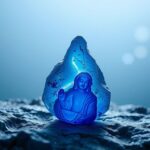 Lapis lazuli drágakő Buddha szoborral, meditációhoz és belső békéhez