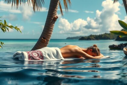 Mauri masszázs polinéz környezetben, relaxáció a víz mellett