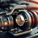 Mercedes kompresszor részlet, modern autotechnológia és innováció