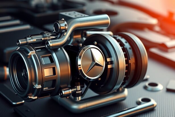 Mercedes kompresszor részlet, modern autotechnológia és innováció