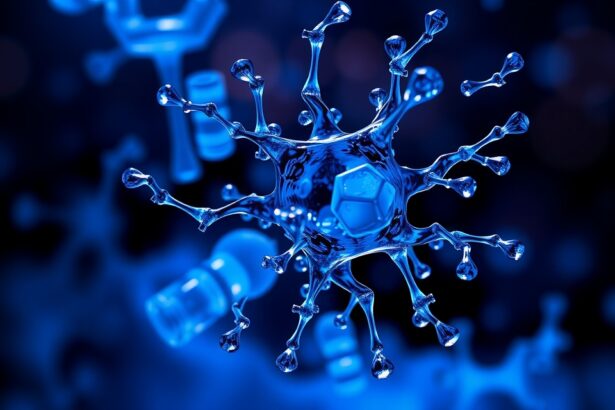 Metilénkék molekula ábrázolása, amely az egészség javítására szolgál.