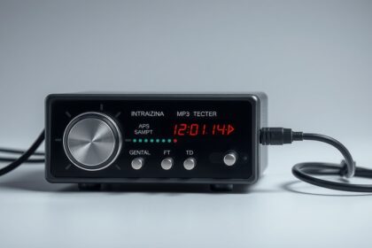 MP3 transmitter FM adó, mely Bluetooth és AUX csatlakozással működik.