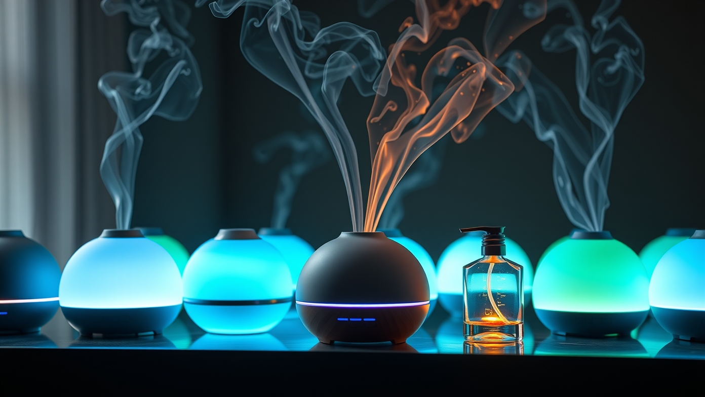 Illóolaj-diffúzorok, aromaterápia és illatterápia eszközök