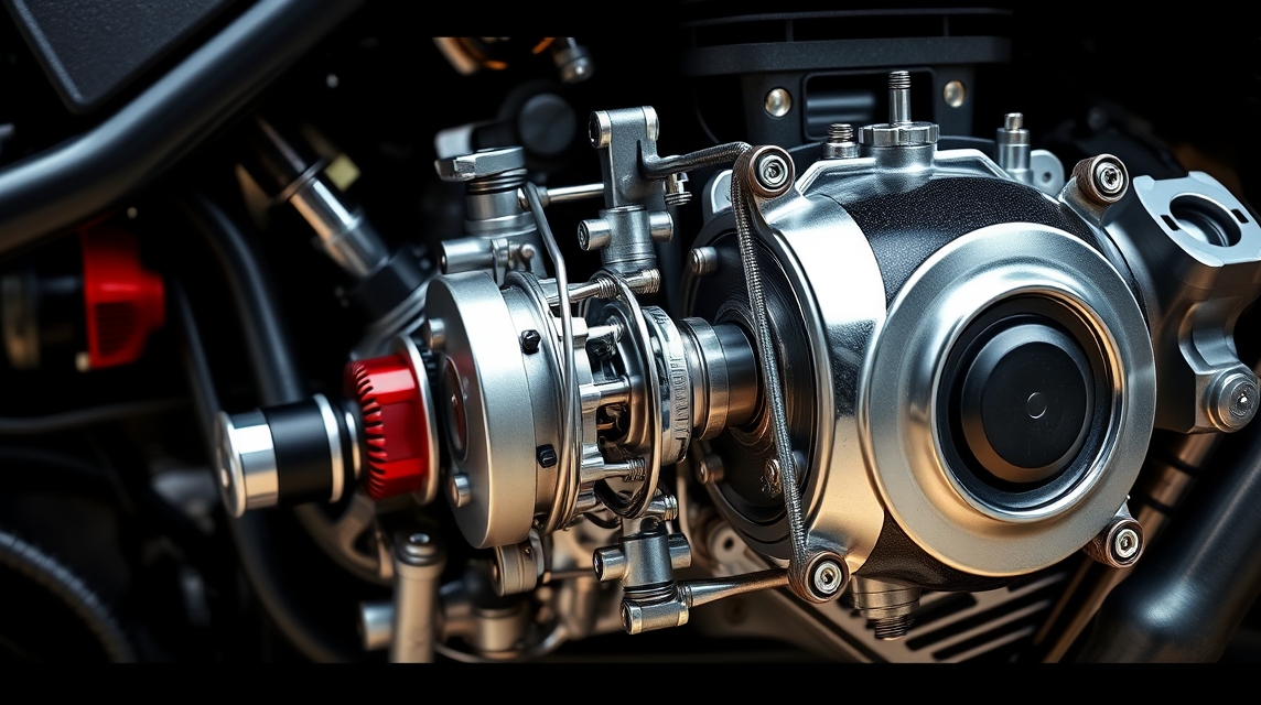 Kétütemű motor felépítése és működése részletes fotón.