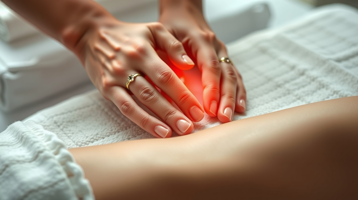 Kézmasszázs a stressz csökkentésére és az energia növelésére.