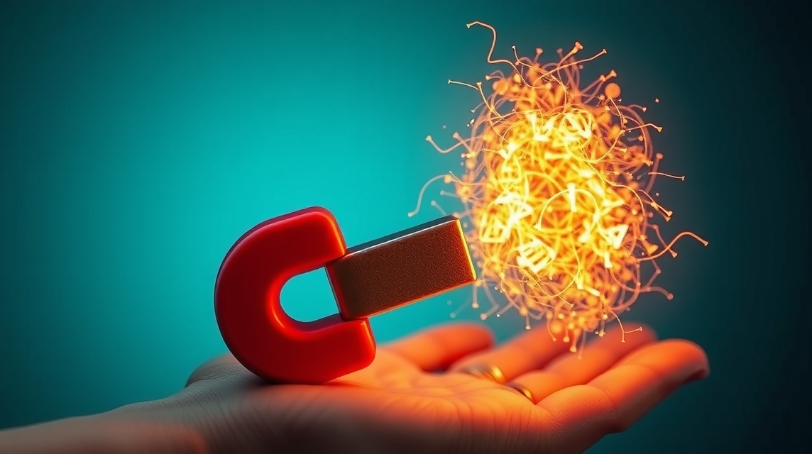 Mágneses mezők és magnézterápia illusztráció