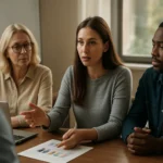 Civilek közötti megbeszélés nonprofit kezdeményezésekről.