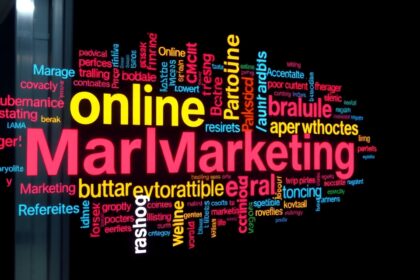 Digitális marketing kulcsszófelhő online stratégiákhoz