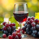 Otello bor pohár szőlő mellett, egészséges élvezet