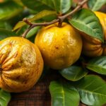 Naspolya gyümölcs és levelek a fán, egészséges táplálkozás