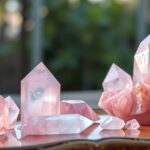 Rózsakvarc kristályok különböző formái, a lelki egyensúlyért.