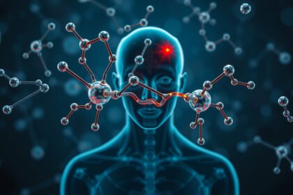 Digitális ábrázolás a kortizol hatásáról az emberi testben.