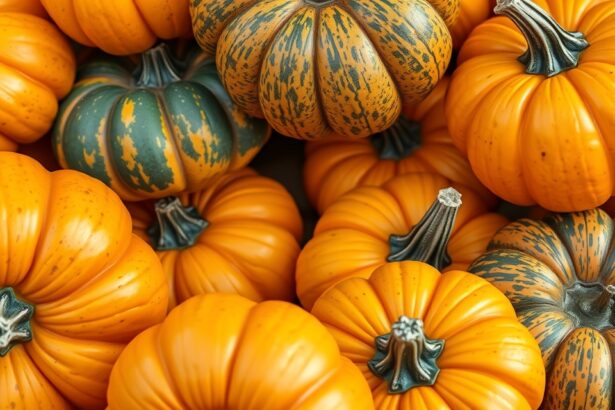 Sütőtök halom őszies színekben, egészséges táplálkozás