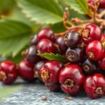 Friss szibériai mézbogyó, gazdag tápanyagokban és vitaminokban.