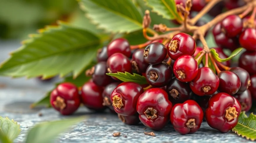 Friss szibériai mézbogyó, gazdag tápanyagokban és vitaminokban.