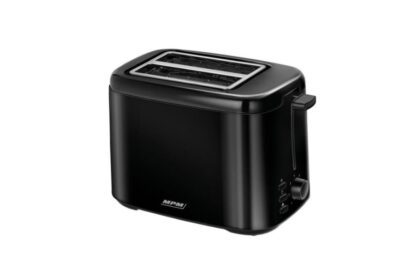 Fekete kenyérpirító modern dizájnnal