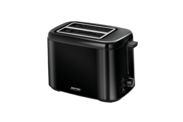 Fekete kenyérpirító modern dizájnnal