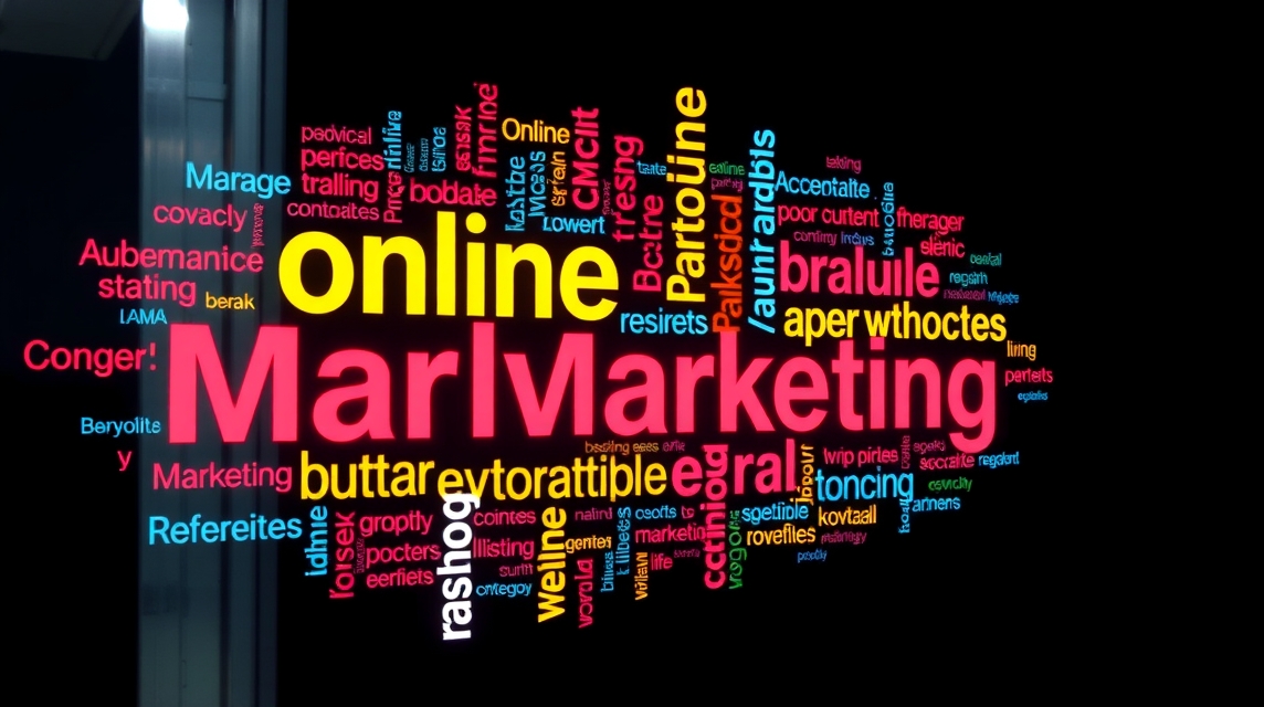 Digitális marketing kulcsszófelhő online stratégiákhoz