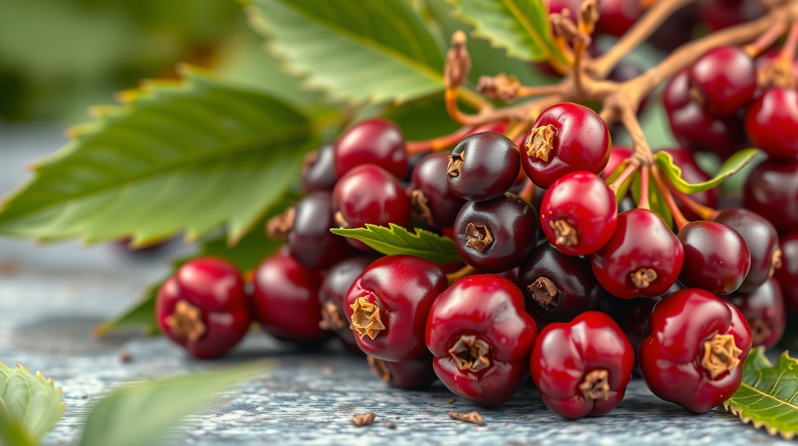 Friss szibériai mézbogyó, gazdag tápanyagokban és vitaminokban.