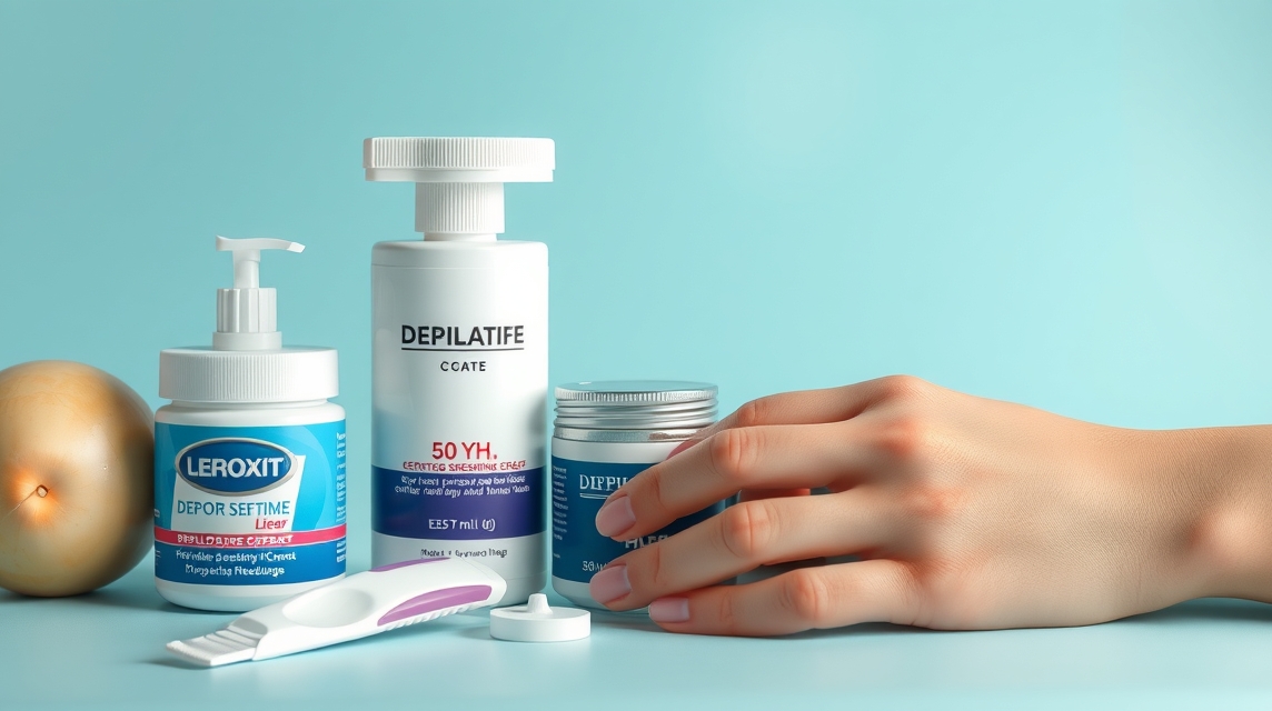 Szőrtelenítő krémek és bőrápolási termékek egy kézen