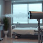 Ultrahangos inhalátor a kórházi szobában, gyógyuláshoz