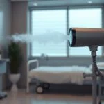 Ultrahangos inhalátor a kórházi szobában, gyógyuláshoz