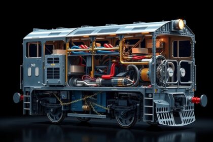 Villanymozdony részletes működési elemekkel