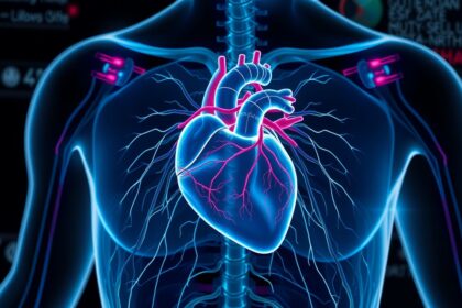 Az emberi szív és keringési rendszer részletes ábrázolása