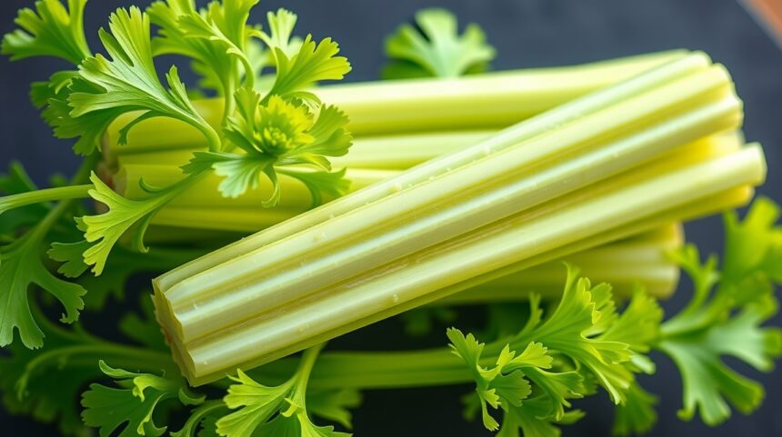 Friss zeller friss fűszernövényekkel, tápláló és egészséges választás