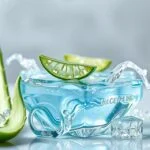 Aloe vera ivógél frissítő citromszeletekkel jéggel