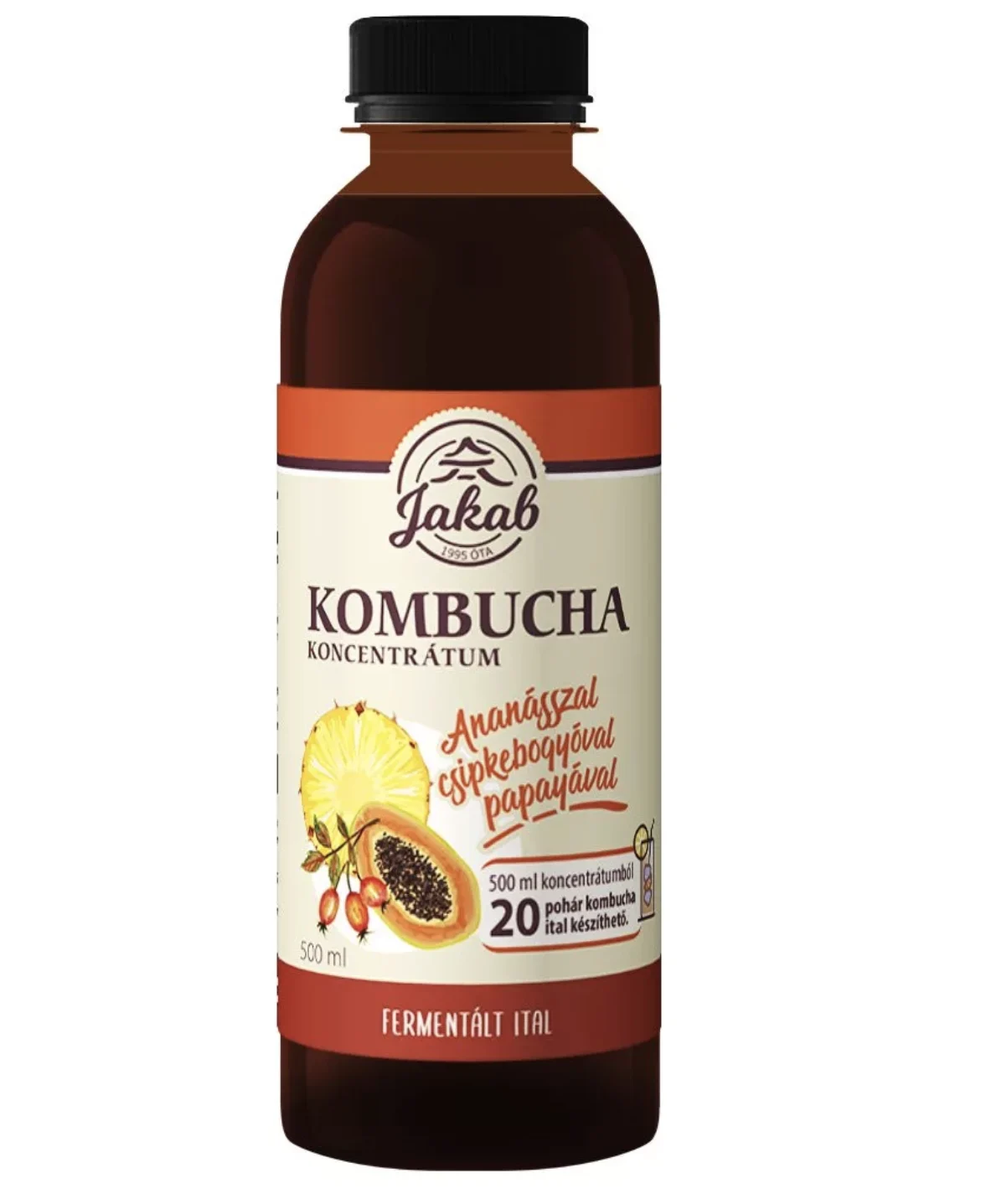 Jakab kombucha koncentrátum ananásszal, csipkebogyóval és papayával