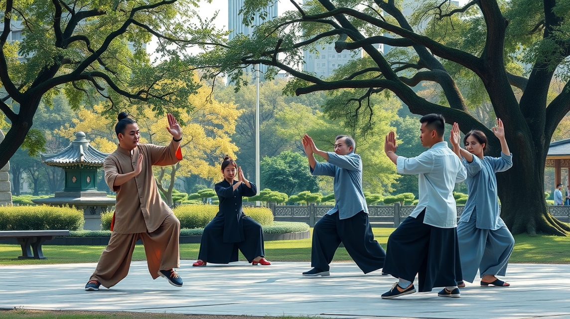 Tai chi gyakorlás a természetben, harmónia test és lélek között