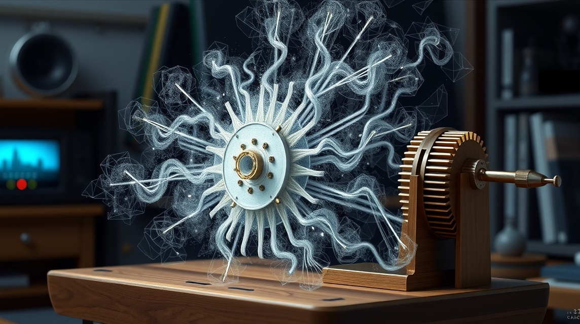 Dinamó működési elv animációs bemutatója elektromágneses indukcióval.