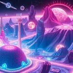 Futurisztikus város a technológiai fejlődés jegyében